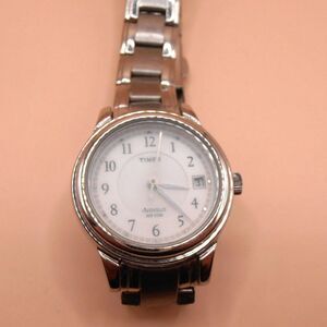 Timex Women's Porter Street Silver Tone Stainless Steel Indiglo *AS IS*
